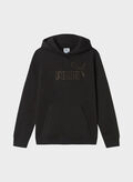 FELPA ESS RHINESTONE HOODIE RAGAZZA, 01 BLK, thumb