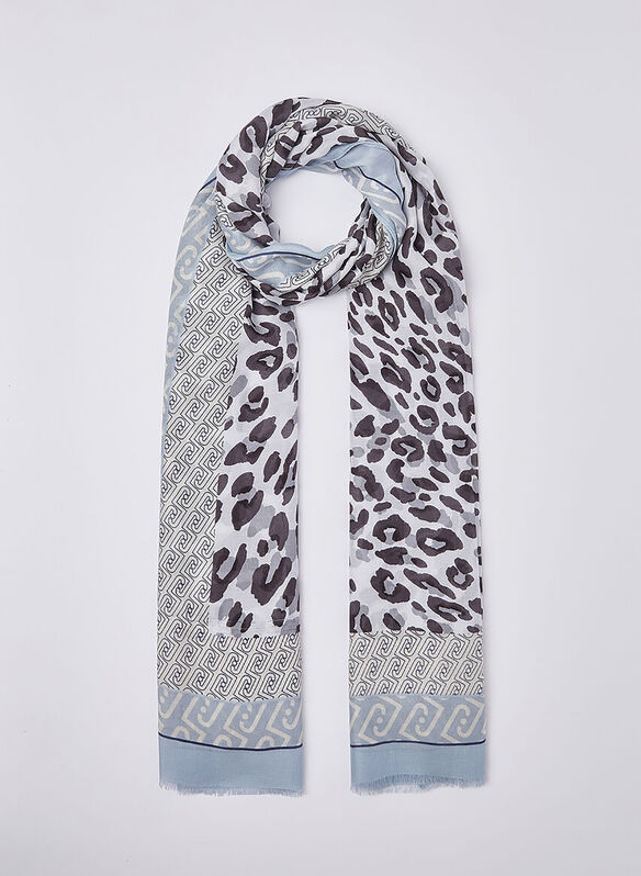 STOLA ANIMAL, 09C45 CELESTE, medium