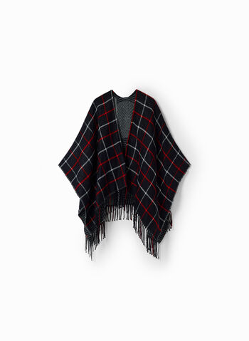 PONCHO PARIS CHECK, 2000 BLK, small