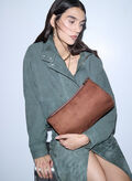 BORSA GERONA TRACOLLA SUEDE, 09032 TABACCO, thumb