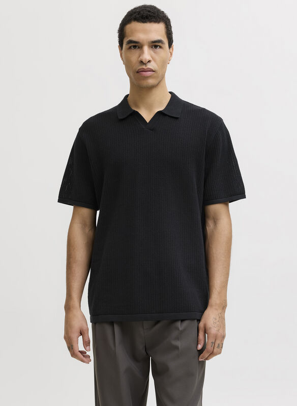 POLO IN MAGLIA, BLACK, medium