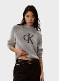 MAGLIONE GIROCOLLO BIG LOGO, UB1 BLKGREY, thumb