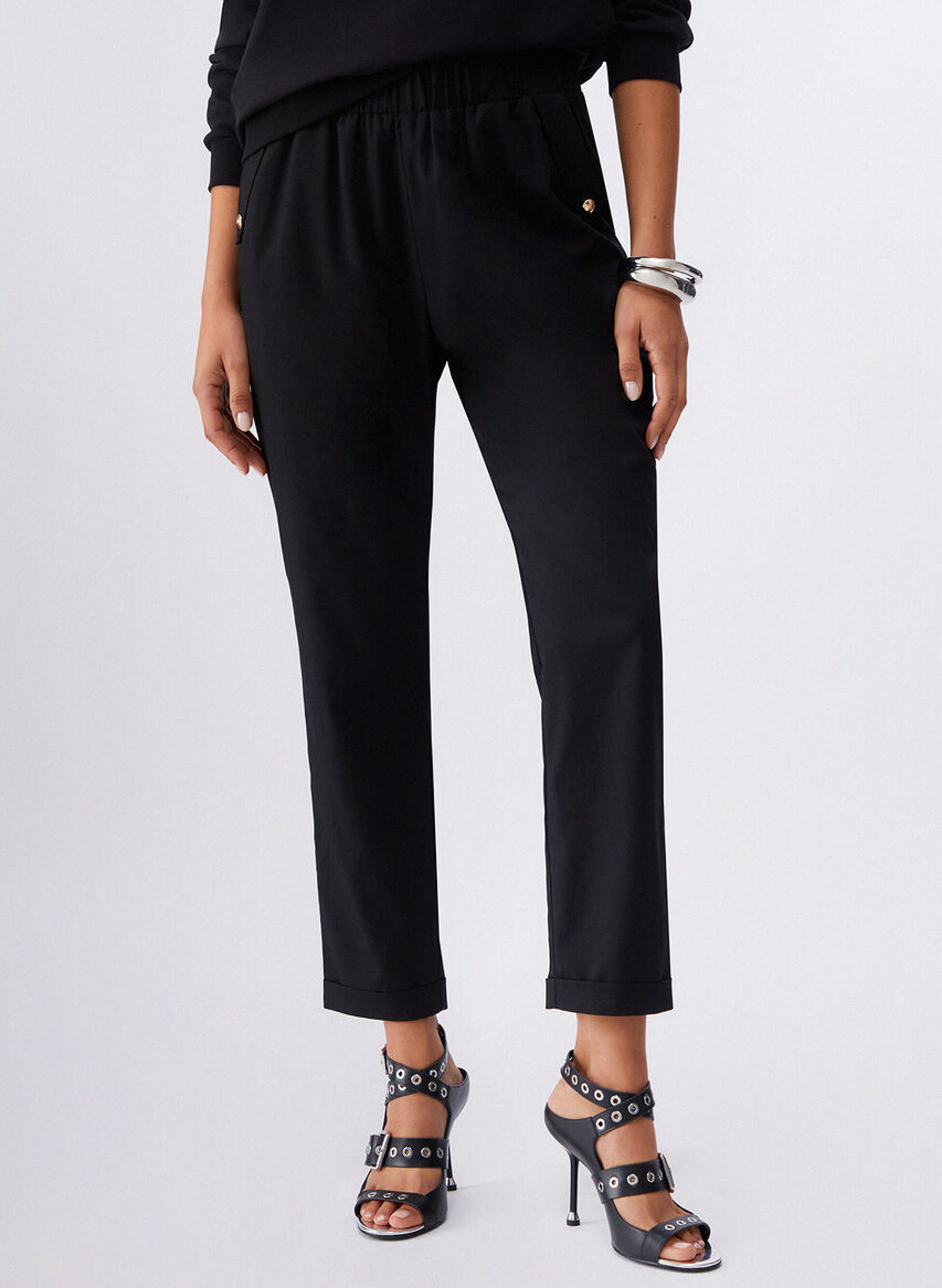 PANTALONE SLIM FIT CON RISVOLTO M