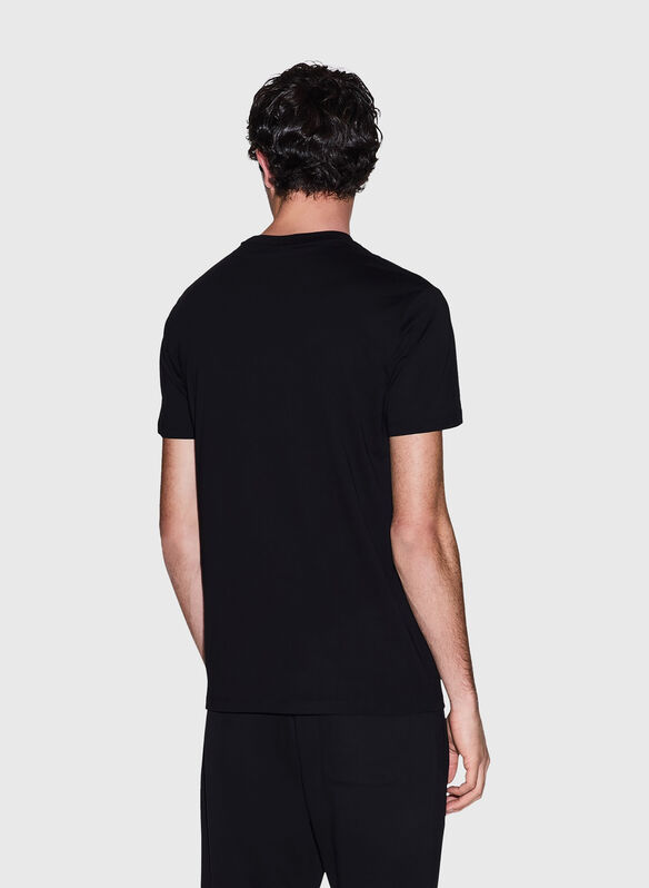 T-SHIRT IN COTONE MANICA CORTA, UC001 BLK, medium