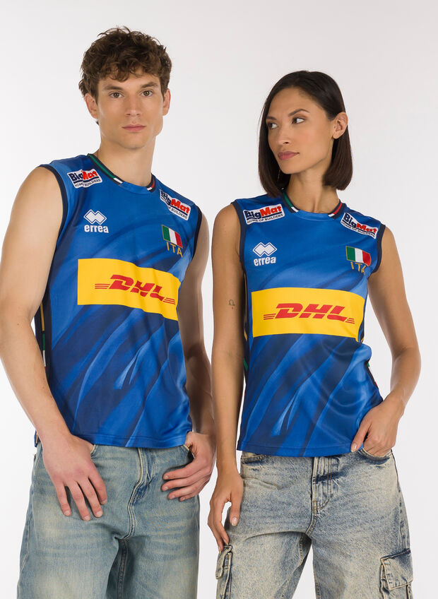 MAGLIA ITALIA VOLLEY UNISEX, - AZZURRO, large