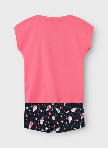 COMPLETINO T-SHIRT + SHORTS VIGEA BAMBINA, CAMELLIA ROSE, small