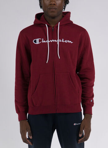 FELPA FULL ZIP CON LOGO, RS508 BORDEAUX, small
