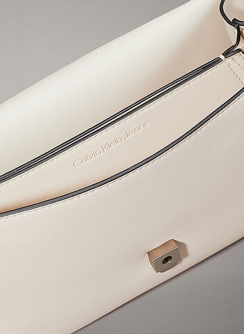 BORSA  FLAT CON LOGO, PBF BEIGE, small