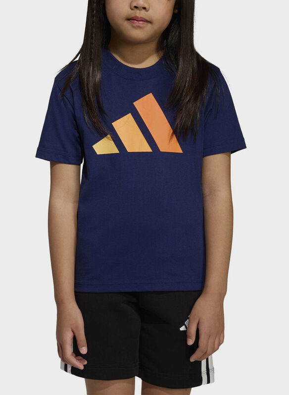 T-SHIRT BIG LOGO BAMBINO, - NVYORANGE, medium