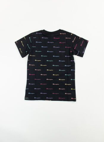 T-SHIRT LOGO ALL OVER RAGAZZA, KL001 BLK, small