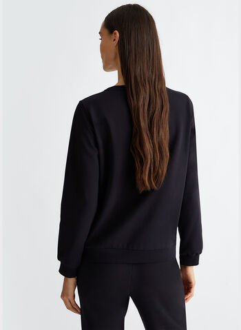 FELPA CON LOGO E STRASS, S9149 BLK, small