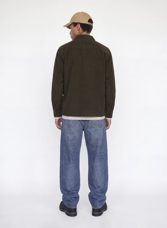 CAMICIA OLIVER OVERSHIRT VELLUTO, CROCODILE BOSCO, medium