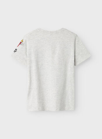 T-SHIRT MIAMI HEAT NBA RAGAZZO, LIGHT GREY MELANGE, small