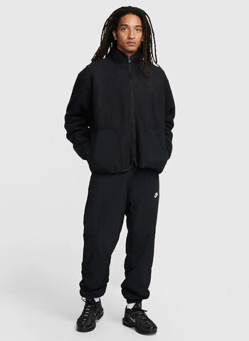 FELPA SHERPA CLUB CON CAPPUCCIO, 010 BLK, small