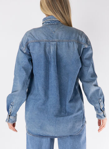 CAMICIA JEANS OVER TASCHINO, 1A5 CHIARA, small