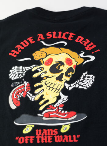 T-SHIRT PIZZA SKULL RAGAZZO, BLK, small