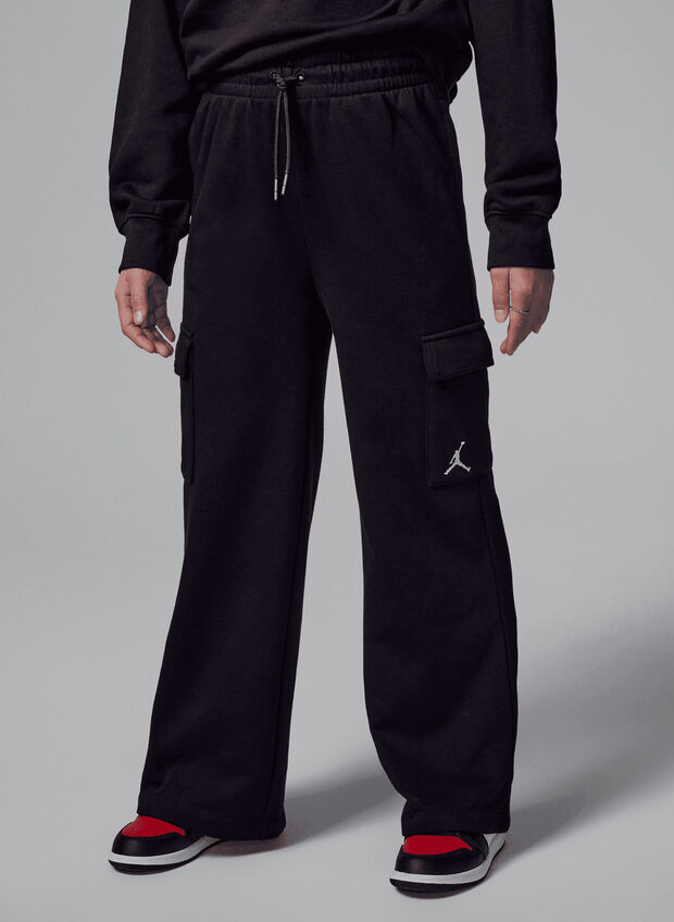 PANTALONE BROOKLYN JORDAN CARGO RAGAZZA, 023 BLK, large