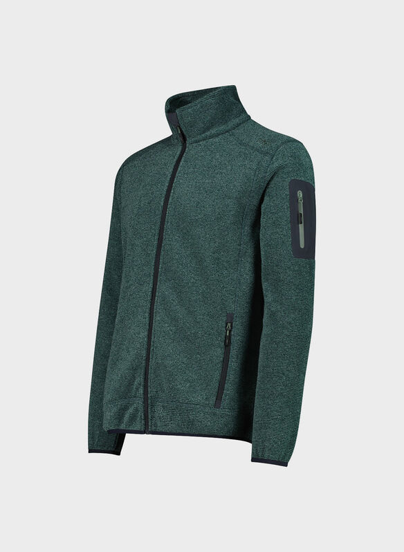 FELPA IN PILE IN KNIT-TECH MÉLANGE, 03EU ALPINE, medium