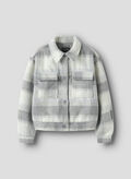 JACKET MEHDI CHECK JUNIOR, CHISELED STONE, thumb