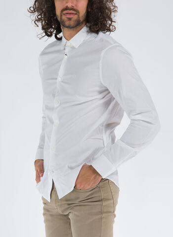 CAMICIA POPELINE STRETCH, 1100 WHT, small