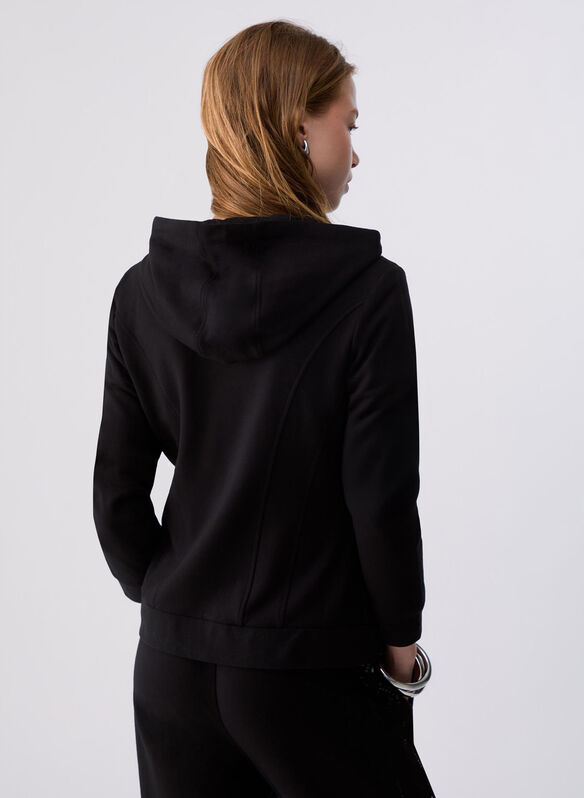 FELPA FULL ZIP CON PAJETTES, 22222 BLK, medium