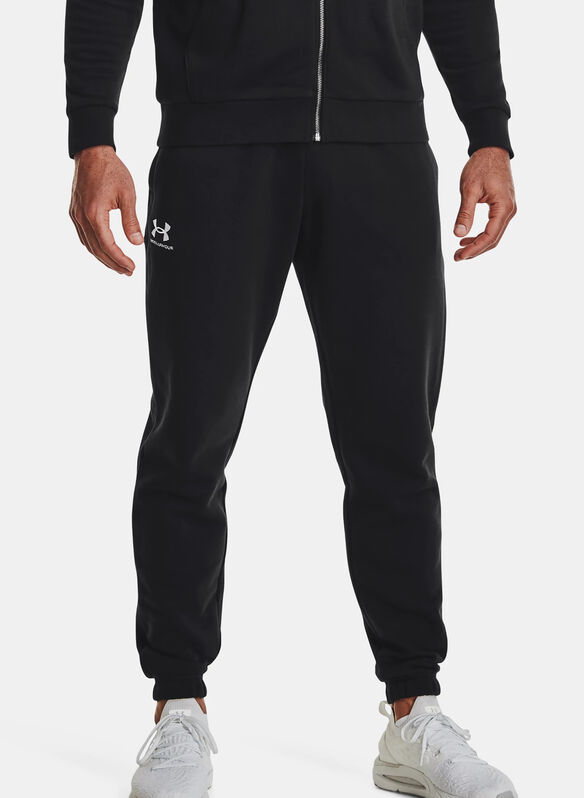 JOGGER UA ESSENTIAL FLEECE, 0001 BLK, medium