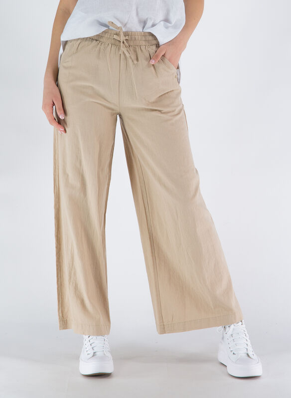PANTALONE MISTO LINO, 0268 BISCOTTO, medium