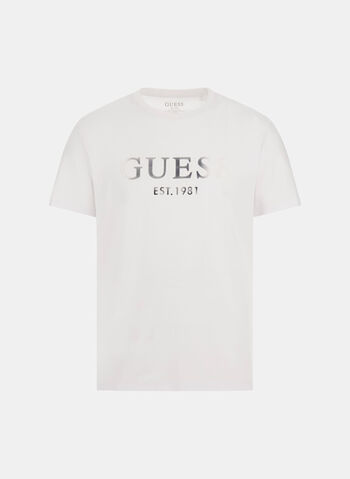 T-SHIRT LOGO FLOCK, G011 WHT, small