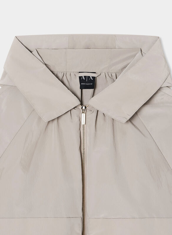 GIUBBOTTO WINDBREAKER LEGGERO IN TESSUTO RICICLATO EFFETTO CANGIANTE, U6223 SAND, medium