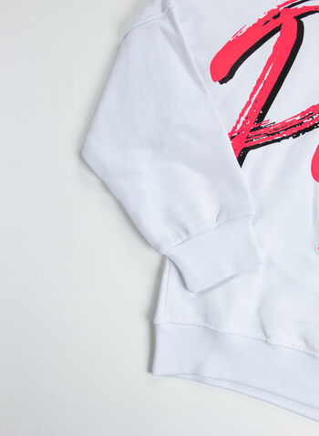 FELPA CROP LOGO RAGAZZA, 001WHT, small