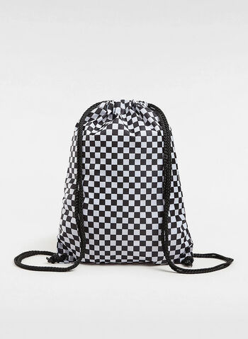 GYMSACK CHECK UNISEX, WHTBLK, small