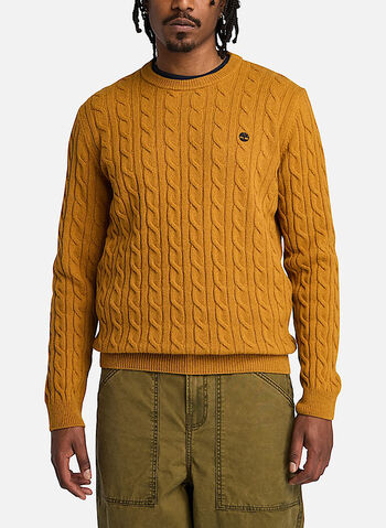 MAGLIONE GIROCOLLO A TRECCE PHILLIPS BROOK, P47 OCRA, small