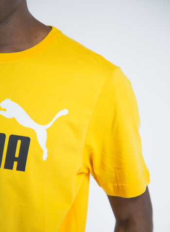 T-SHIRT CON LOGO BICOLORE ESSENTIALS, 55 OCRA, small