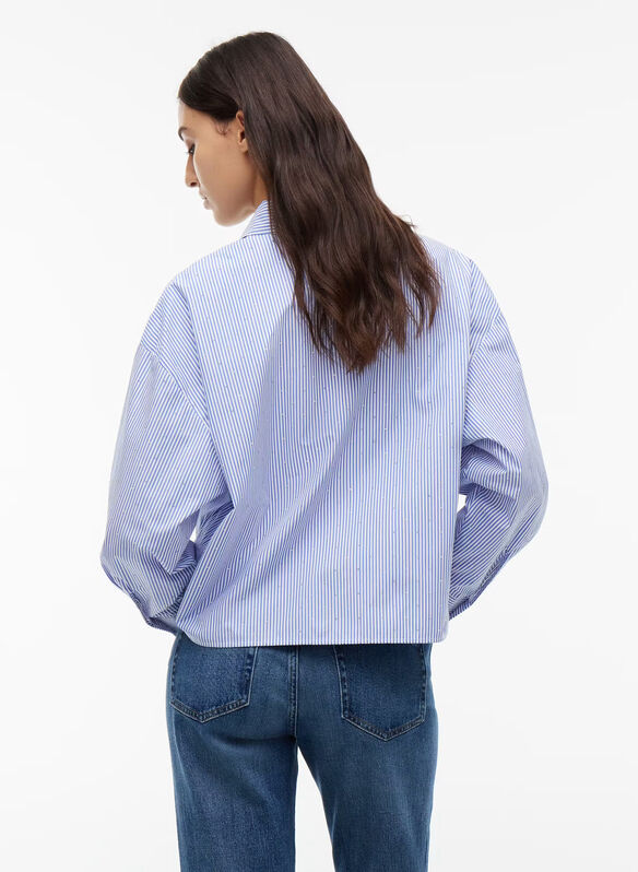 CAMICIA CROP STRASS, 0A8 CELESTE, medium