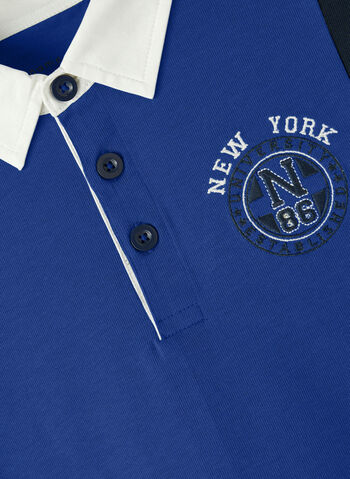 POLO BASIMO BICOLOR RAGAZZO, SURF THE WEB BLUE, small