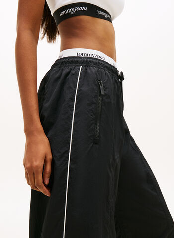 PANTALONE JOGGERS LARGHI CON LOGO RIPETUTO, BDS BLK, small