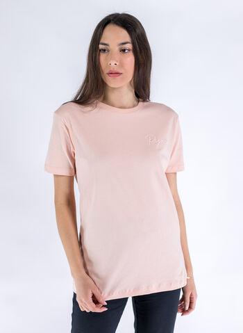 T-SHIRT MICRO LOGO RICAMO, MELONE, small