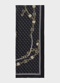 FOULARD VISCOSA LUREX, BLA BLK, thumb