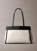 BORSA TOTE DI TELA IN COTONE, XSI WHT, thumb