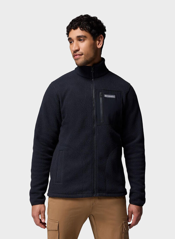 FELPA SHERPA FULL ZIP JASPER, 010 BLK, medium