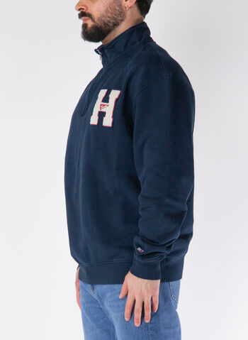 FELPA 1/2 ZIP CON PATCH H, DYY NVY, small