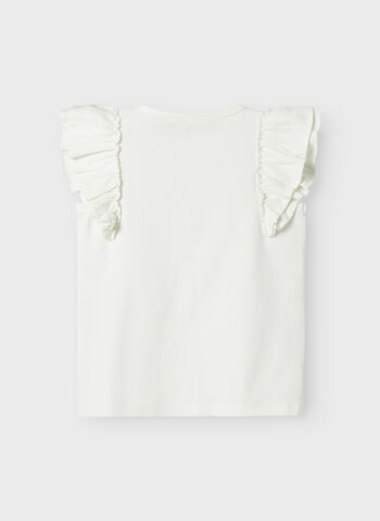 T-SHIRT STAMPA UNICORNO BAMBINA, CLOUD DANCER, small