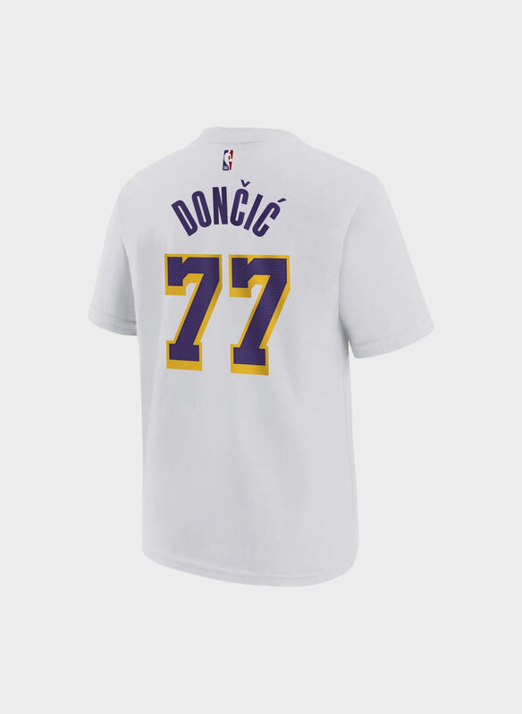 T-SHIRT NBA DONCIC LAKERS RAGAZZO, - WHT PURPLE, medium