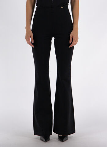 PANTALONE BOOTCUT IN TESSUTO TECNICO, 053 BLK, small
