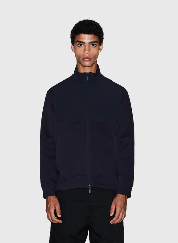 GIUBBOTTO FELPATO BIMATERIALE, UB101 NVY, medium