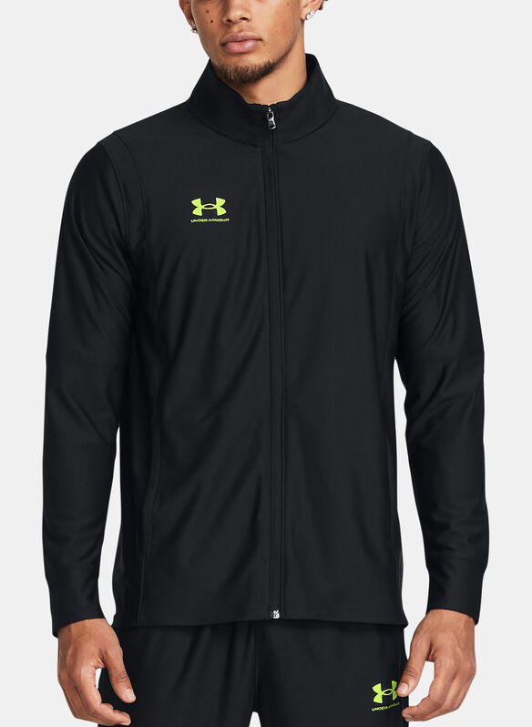 TUTA FULL ZIP UA CHALLENGER, 0005 BLKLIME, medium