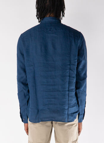 CAMICIA IN LINO, DARK DENIM, small