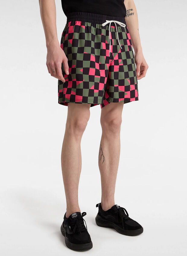 COSTUME BOXER BEACH PRIMARY CHECK, BLKOLIVE, large