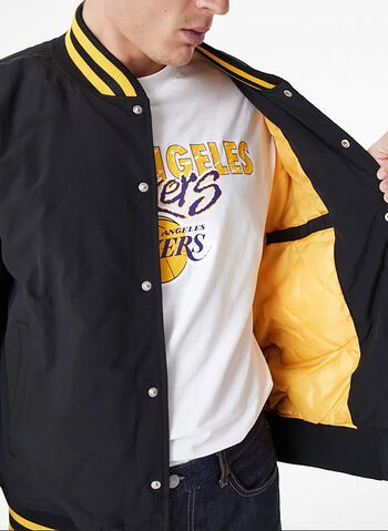 GIUBBOTTO BOMBER LOS ANGELES LAKERS, BLK, small