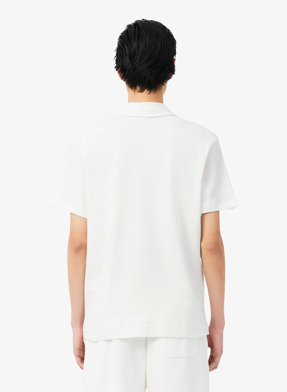 POLO TESTURIZZATA CLASSIC FIT, 70V PANNA, medium